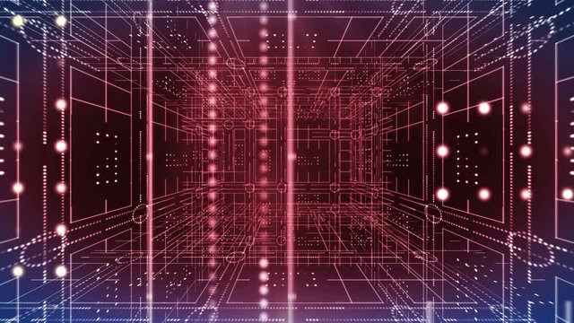 line circle light technology 360 rotation background 4K