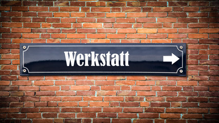Schild 404 - Werkstatt