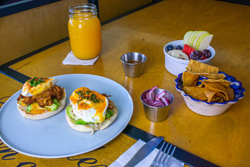 Huevos benedictinos from mexican food