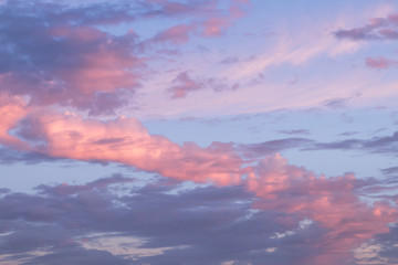 Pastel color pink and blue sky