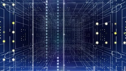 line circle light technology 360 rotation background 4K