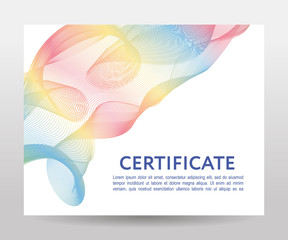 Fototapeta premium Certificate. Template diplomas, currency. Vector gradient frame