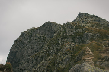 Hiking in the Low Tatra mountains in Slovakia, almost alone on the ridgeway, only majestic mountains