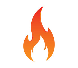 Fire flame logo vector illustration design template