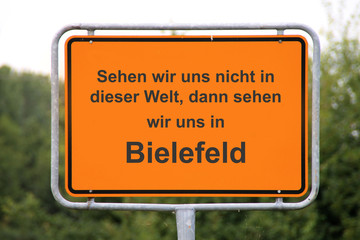Ein Schild Bielefeld