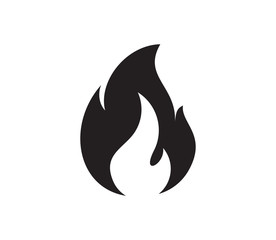 Fire flame logo vector illustration design template