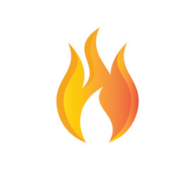 Flaming Fire Logo Design Illustration