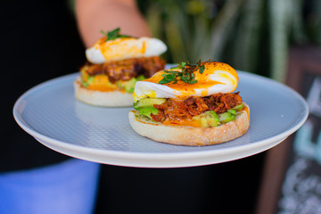 Huevos benedictinos from mexican food