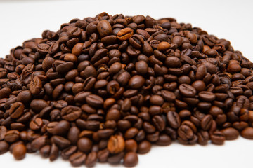 Fried coffee beans. And hot coffee.