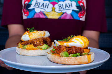 Huevos benedictinos from mexican food
