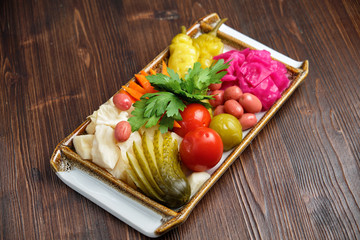 Pickled vegetables . Menu