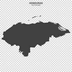 vector map of Honduras isolated on transparent background