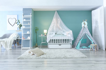 Interior of modern children's room