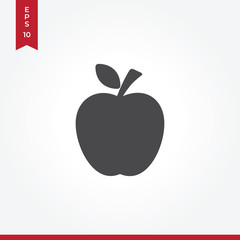 Apple vector icon in modern style for web site and mobile app