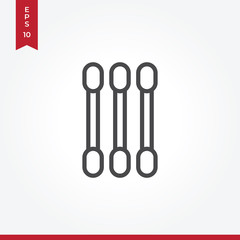 Cotton swab vector icon in modern style for web site and mobile app