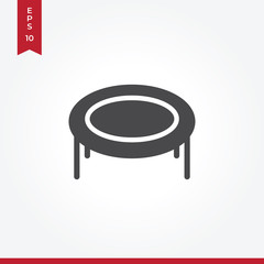 Trampoline vector icon in modern style for web site and mobile app