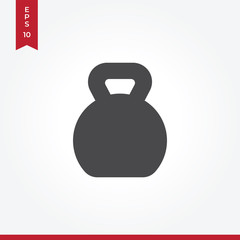 Kettlebells vector icon in modern style for web site and mobile app