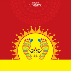 Illustration of Happy Navratri greeting stock vector