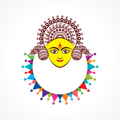 Illustration of Happy Navratri greeting stock vector