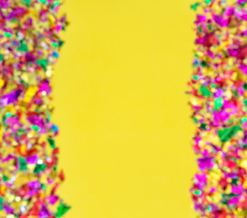 Blurred holidays background Colorful confetti decoration