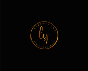 LY Initial letter logo template vector