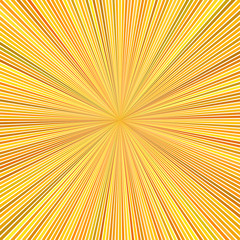 Orange psychedelic abstract explosion concept background - vector ray burst illustration