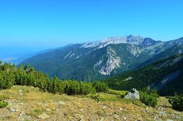 mountain landscape of the Pirin National Park in Bulgaria