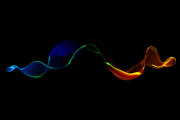 Splash fluid. 3d illustration, 3d rendering.