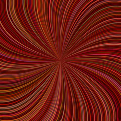 Brown hypnotic abstract spiral burst stripe background - vector illustration