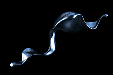 Splash fluid. 3d illustration, 3d rendering.