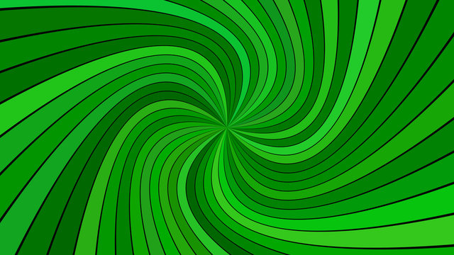 Green abstract psychedelic spiral ray burst stripe background - vector graphic design