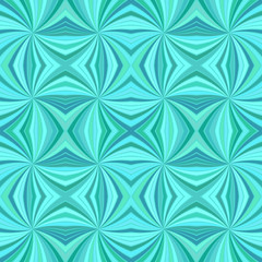 Turquoise seamless psychedelic abstract curved stripe pattern background - vector ray illustration