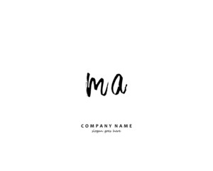 MA Initial letter logo template vector