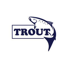 trout fish logo