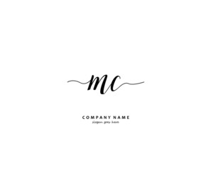 MC Initial letter logo template vector