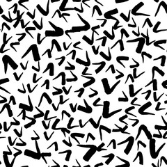 Hand drawn seamless repeating pattern with diamond shapes in black and cream.