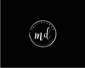 MD Initial letter logo template vector