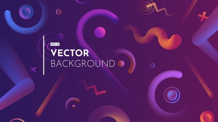 Minimalistic abstract background with 3d rounded and fluid elements in motion.