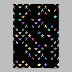 Geometric star pattern background brochure template - vector graphic