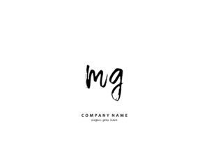 MG Initial letter logo template vector