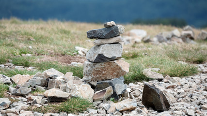 A figure of stones resembling a pavian