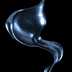 Splash fluid. 3d illustration, 3d rendering.