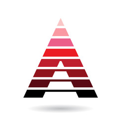 Colorful Abstract Triangle Symbol of Letter A