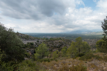 Fototapeta na wymiar Mountainous area in the interior of Tarragona