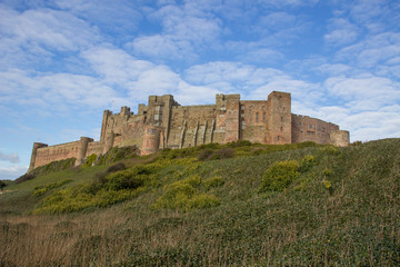 Fototapeta na wymiar View of a mediaeval castle set on a hill