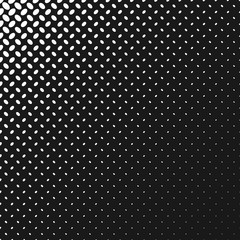 Monochrome halftone diagonal ellipse pattern background - abstract geometric vector design