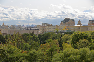 Fototapeta na wymiar View of the Meshchansky city block. Moscow, Russia