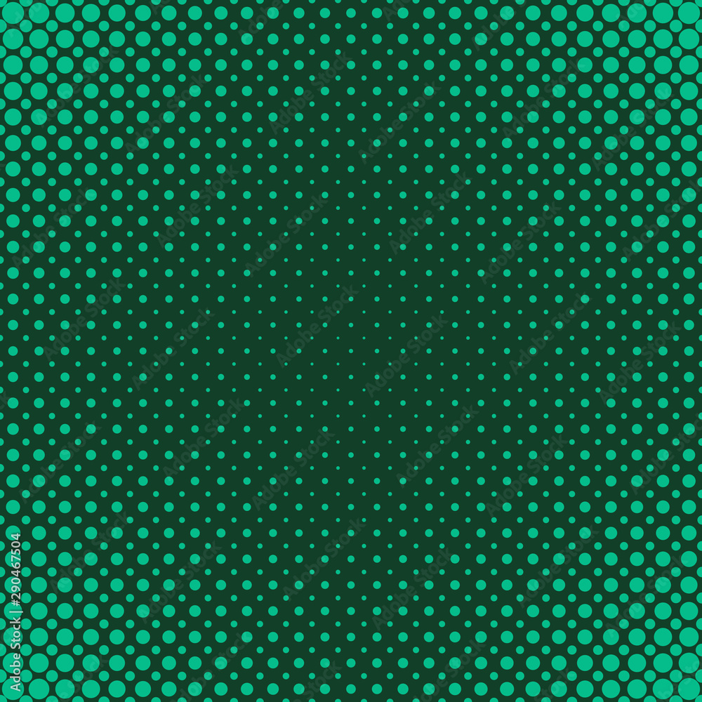 Poster green abstract halftone circle pattern background - vector graphic from dots