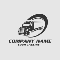 Truck Trailer Logo Transportation - inspiration Vector van.EPS 10