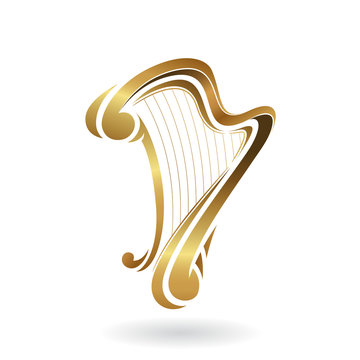Cartoon Harp Icon